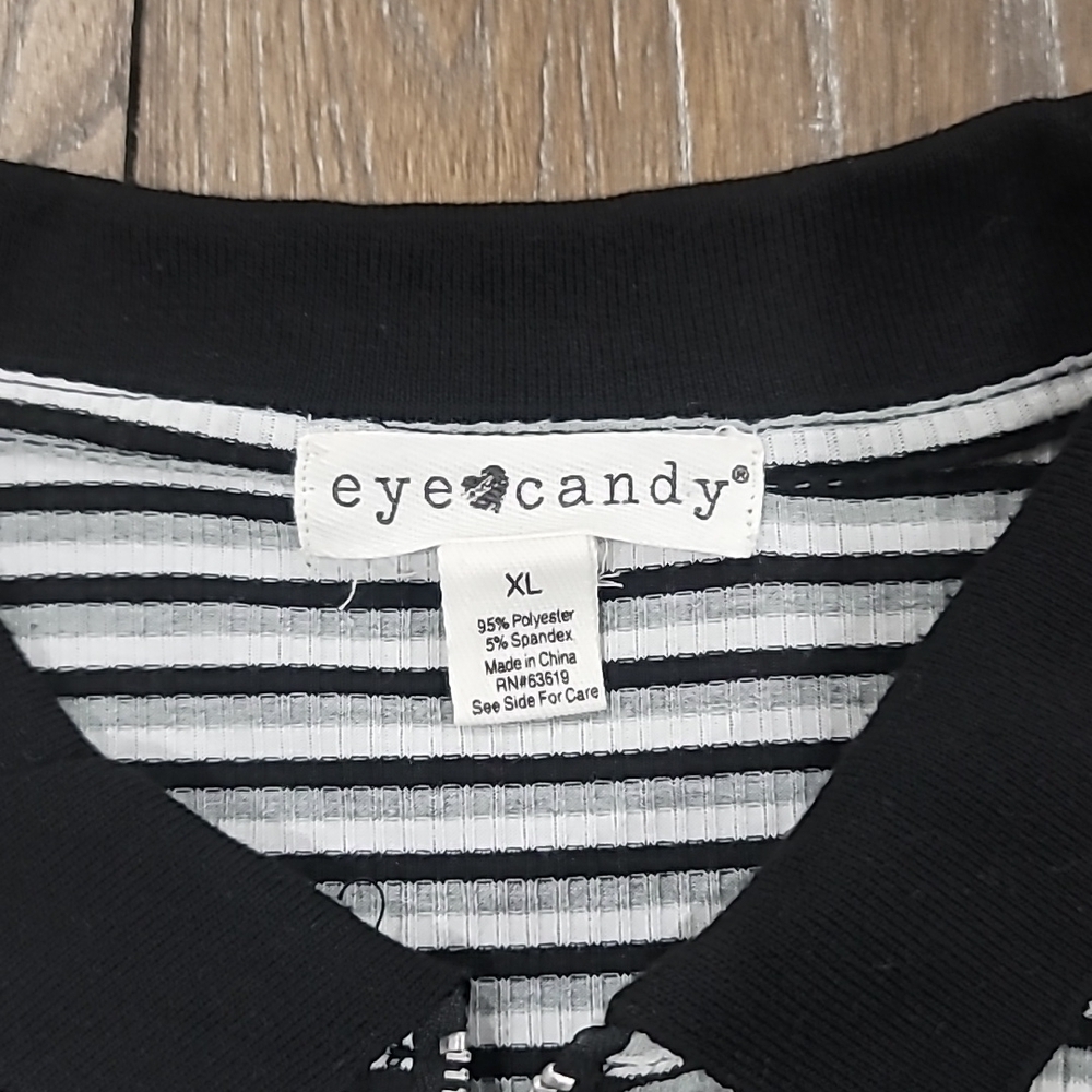 FINAL DROP Eye Candy Striped Polo Bodycon Dress Size Juniors XL - Picture 7 of 11